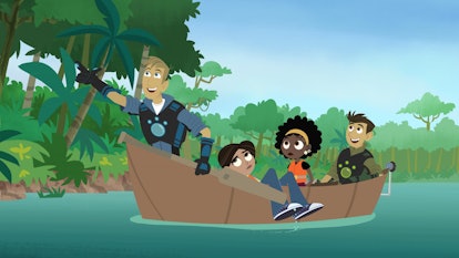 Wild Kratts in a boat