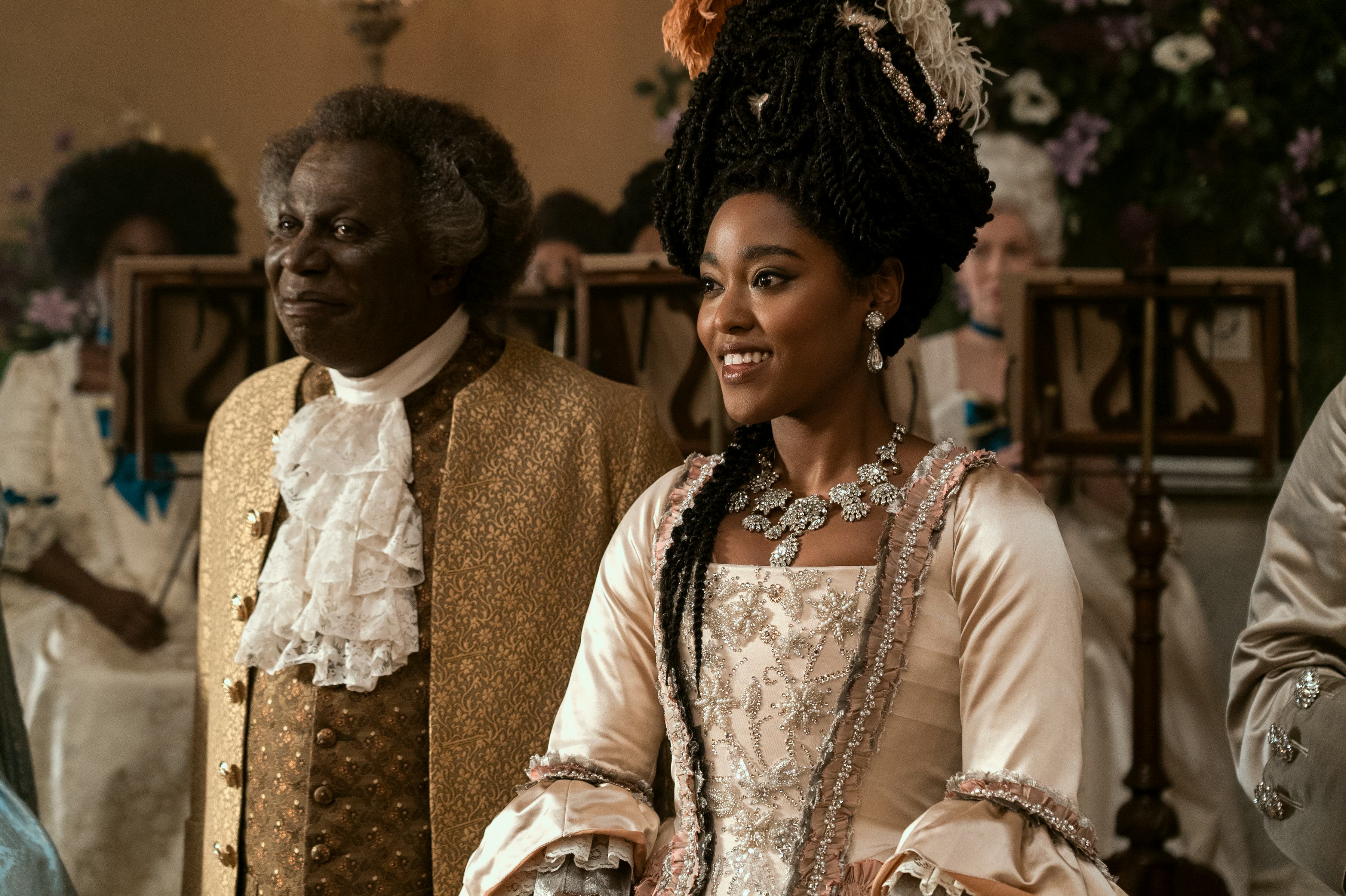 Arsema Thomas in &lsquo;Queen Charlotte.&rsquo; Photo via Netflix