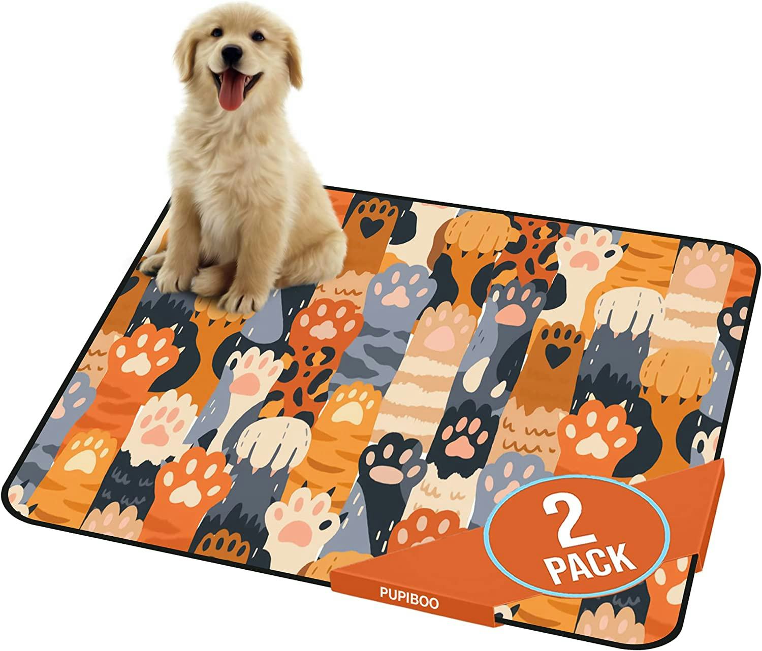 PUPIBOO Washable Pee Pads for Dogs (2-Pack)