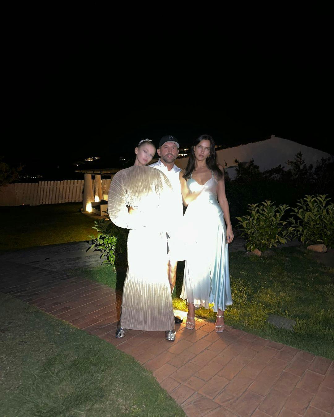 Irina Shayk Wore a Sheer Chiffon Archival Dress From The '90s