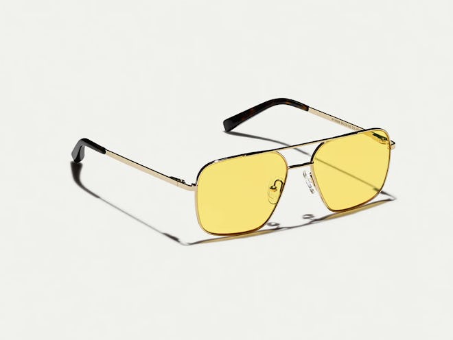 Shtarker Gold moscot yellow tinted glasses