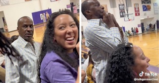 A single mom asked the audience around her to help her cheer for her graduate, and one dad really de...