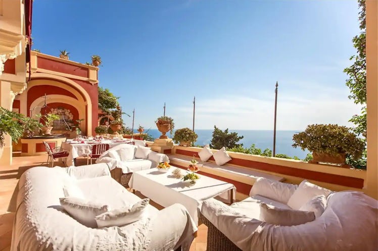 Alix Earle's Positano Airbnb villa has an outdoor terrace. 