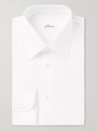 Brioni White Cotton-Poplin Shirt