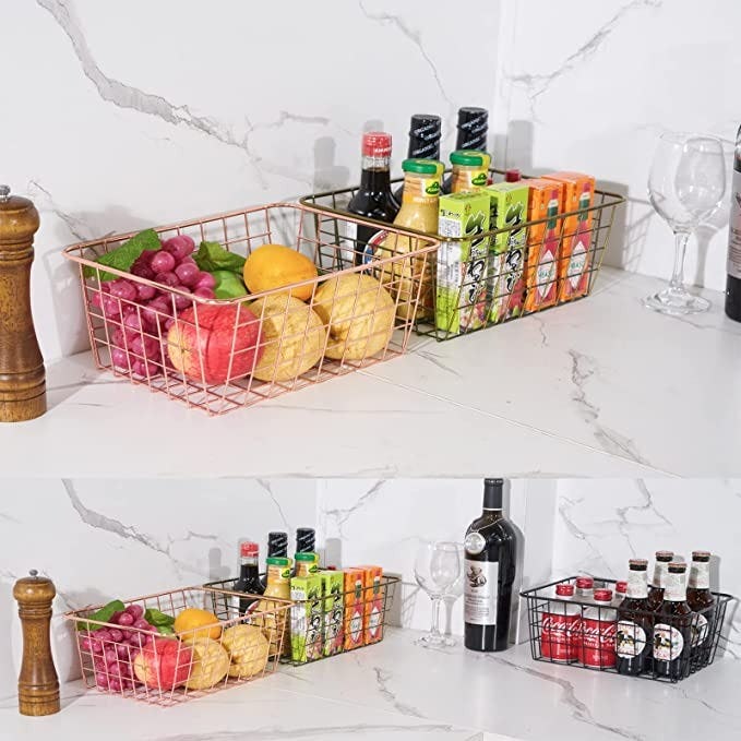 JUNCHU CHERRY Wire Storage Baskets (4-Pack)