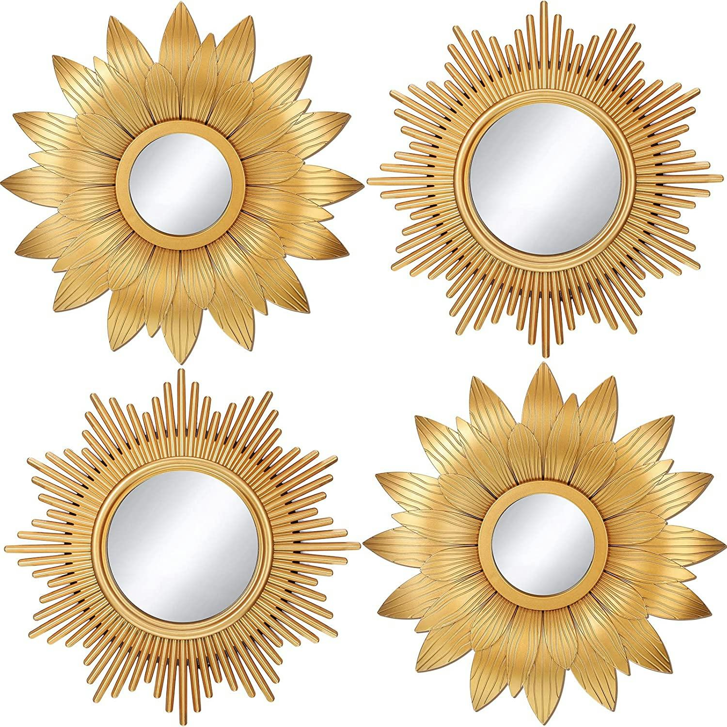 This set of gold sunburst mirrors is great for adding a decorative touch to your entryway, bedroom, &hellip;