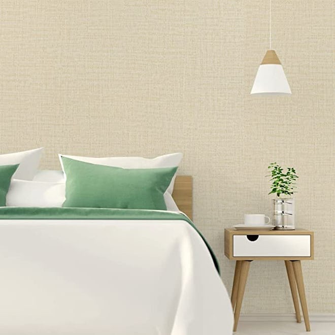 TANONE Cream Linen Wallpaper