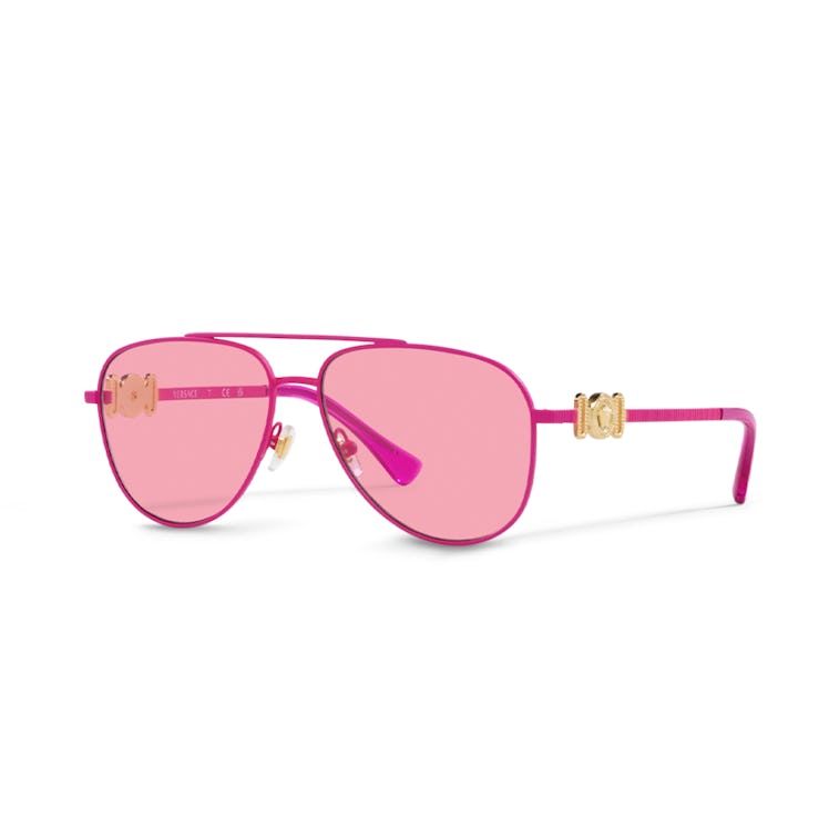 Matte Fuchsia Medusa Kids Aviator Sunglasses