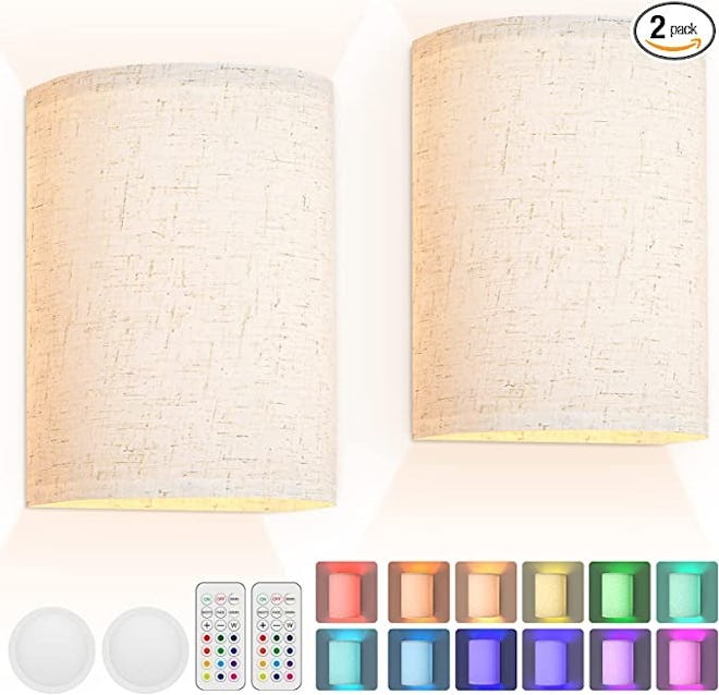 Lenarinter Rechargeable Wall Sconce (2-Pack)