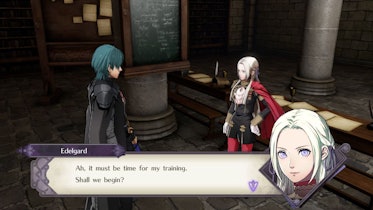 Talking with Edelgard in Fire Emblem: Three Houses