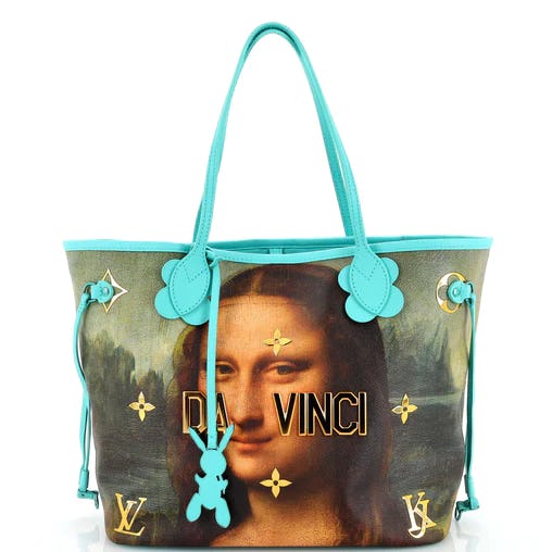 Neverfull NM Tote Limited Edition Jeff Koons Da Vinci Print Canvas MM