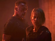 Arnold Schwarzenegger and Linda Hamilton in Terminator: Dark Fate