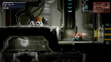 Samus running towards a door in Metroid Dread