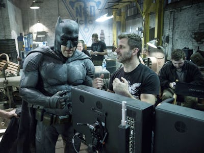 Zack Snyder and Ben Affleck, on the set of 'Batman v Superman: Dawn of Justice'