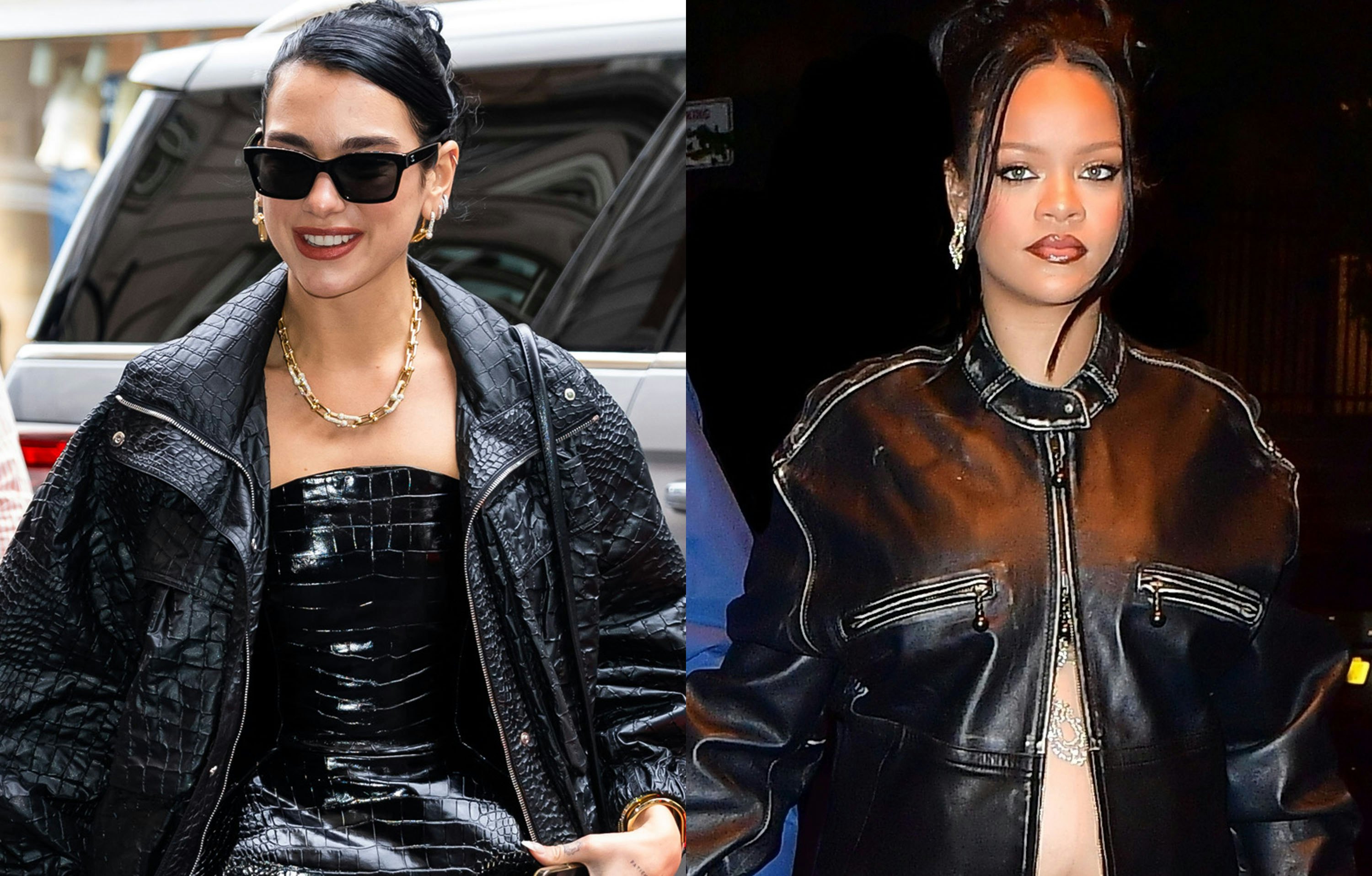 Rihanna & Dua Lipa Show Two Ways To Do Spring Leather