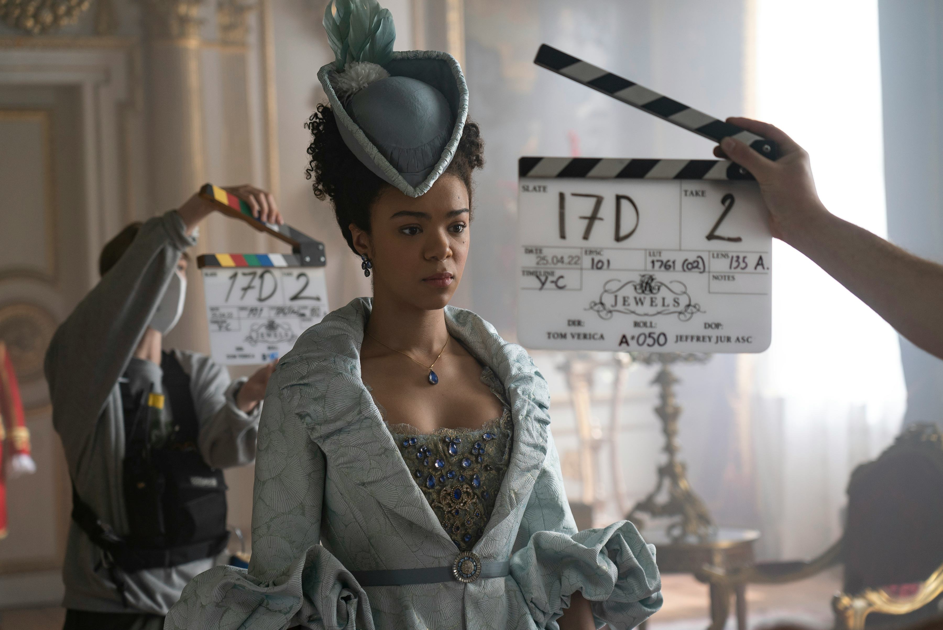 India Amarteifio on &lsquo;Queen Charlotte.&rsquo; Photo via Netflix