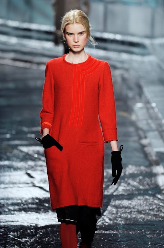 A model walks the runway during the Y-3 fashion show part of New York Mercedes Benz Fashion Week Aut...