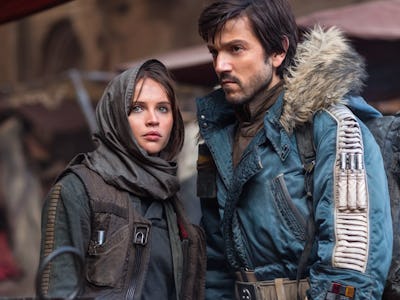 Felicity Jones and Diego Luna in Rogue One: A Star Wars Story