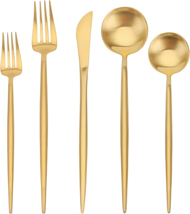sharecook Matte Gold Silverware Set