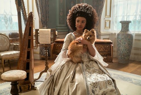 Young Queen Charlotte with dog and tiara