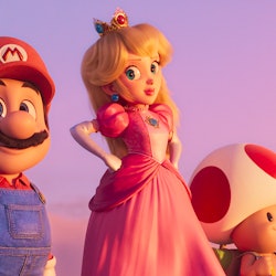 Mario, Princess Peach, and Toad in 'The Super Mario Bros. Movie.'