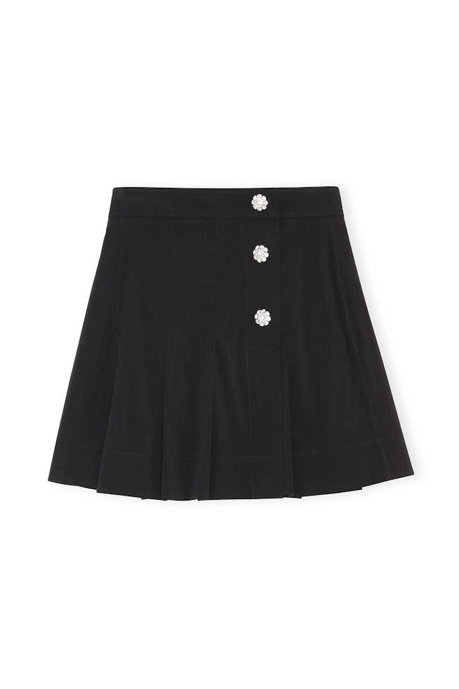 Recycled Suit Mini Skirt