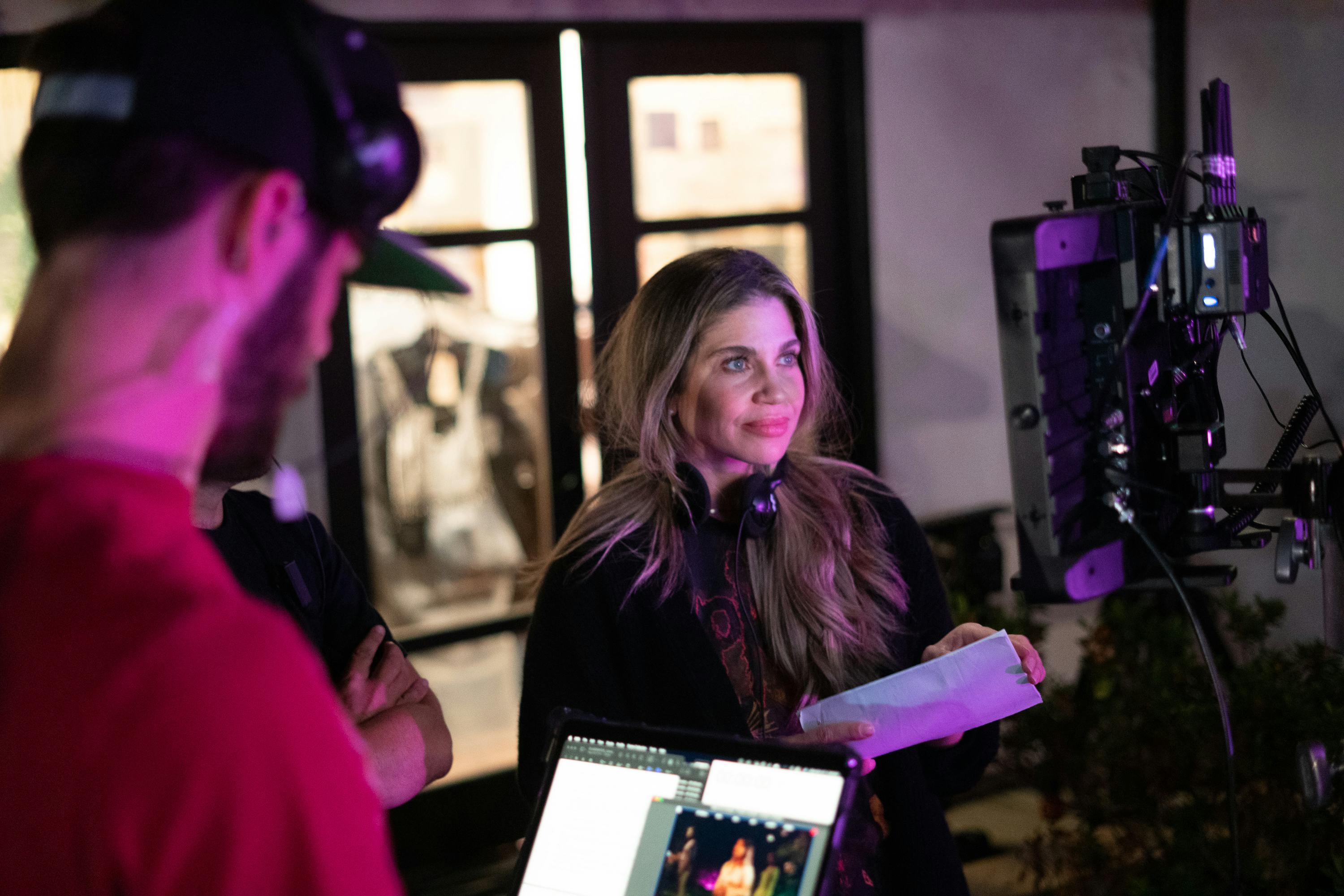 Danielle Fishel on the set of Classmates.