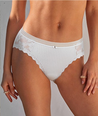 LEVAO Cotton Lace Hipster Bikini Underwear (6-Pack)