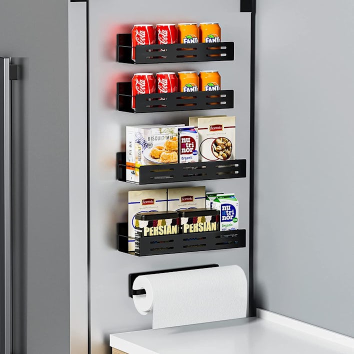 Carwiner Refrigerator Magnetic Spice Rack & Paper Towel Holder