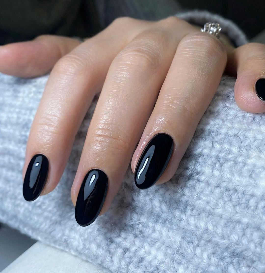 13 Black Acrylic Nails and Polish | Gel kuku, Kuku akrilik, Kuku akrilik  panjang