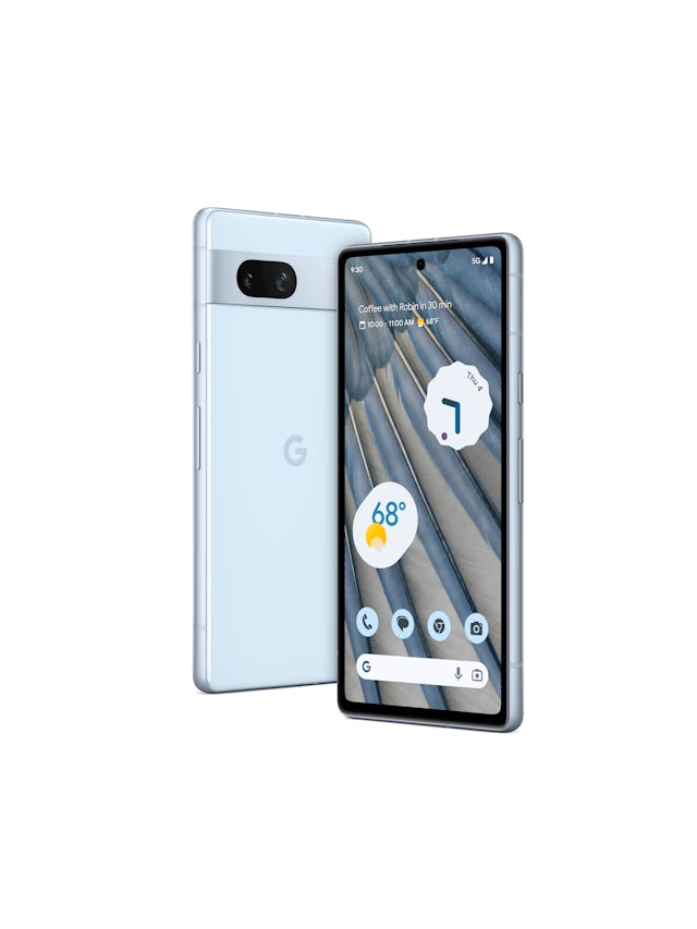 The Pixel 7a in blue.