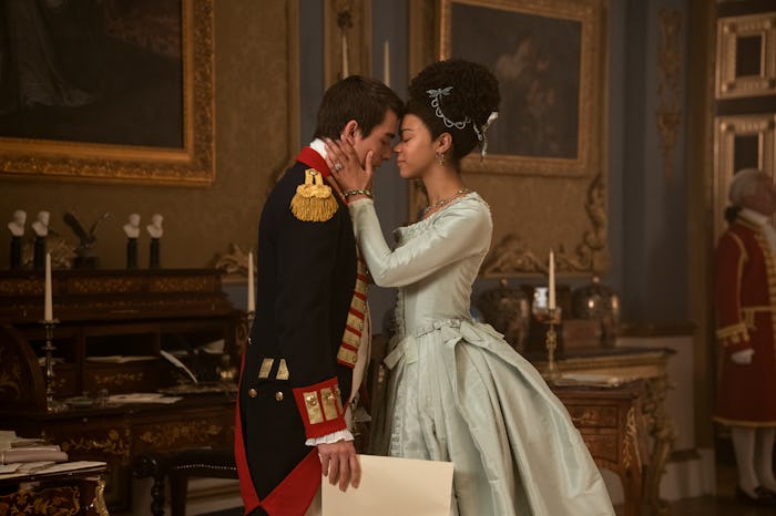 Corey Mylchreest as Young King George, India Amarteifio as Young Queen Charlotte