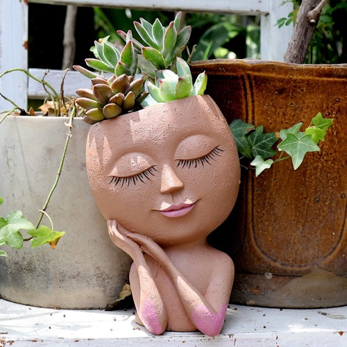 UMESONG Smiley Face Flower Pot