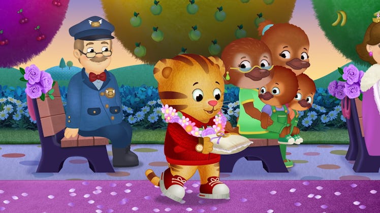 Daniel Tiger at the wedding.