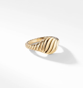 Sculpted Cable Pinky Ring