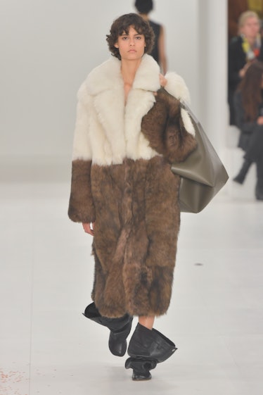 Loewe faux fur coat