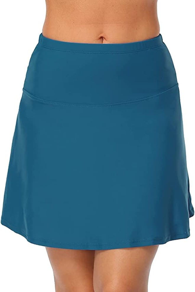 coastal rose Long Swim Skirt