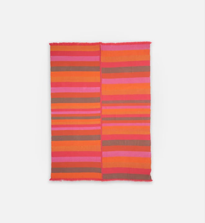 elder statesman Block Stripe Woven Throw