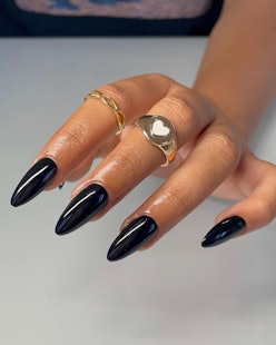 Patent leather nail ideas.