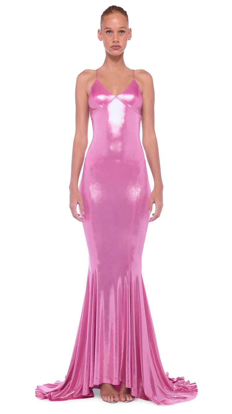 Low-Back Slip Mermaid Fishtail Gown 