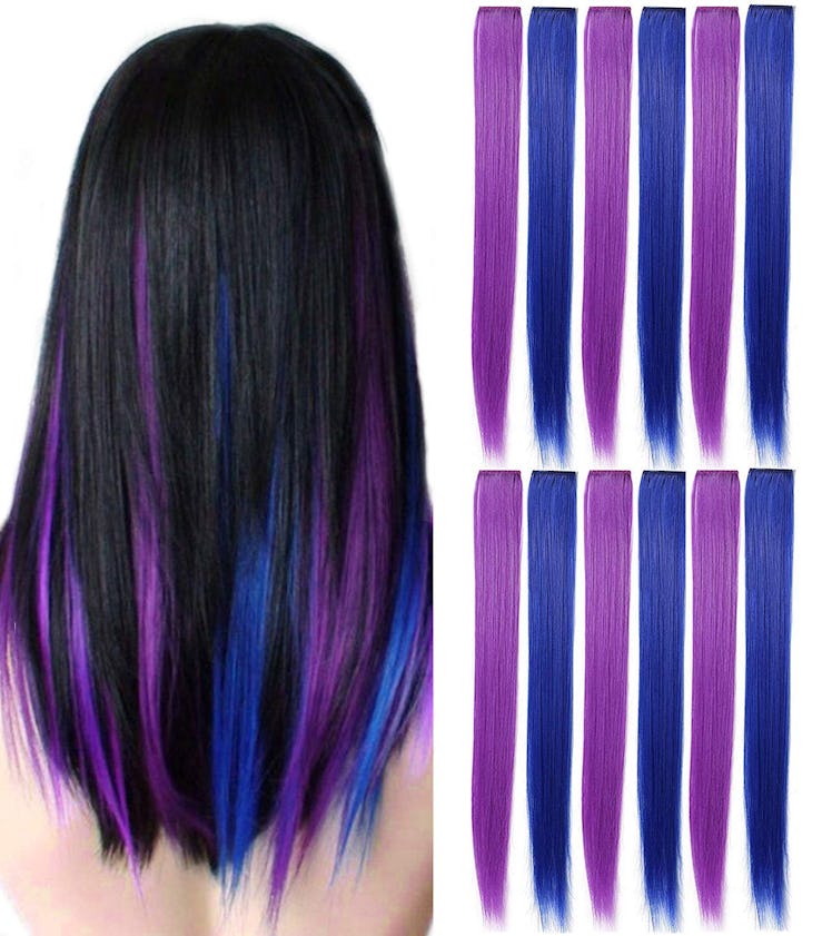 YaFex Colorful Clip-In Hair Extensions (14 Pieces)