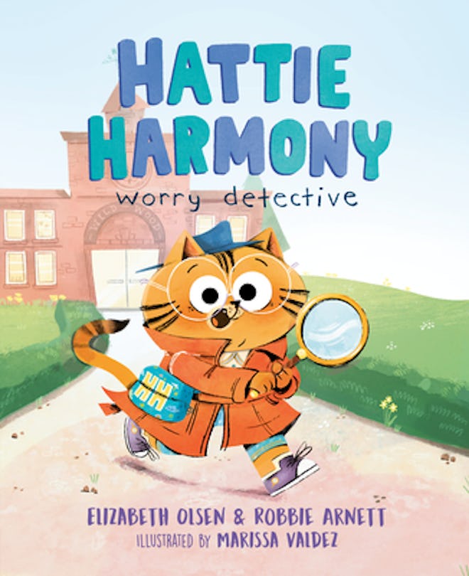 Children's books about anxiety include this one, titled "hattie harmony: worry detective"