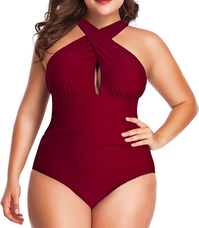 W YOU DI AN Front Cross Swimsuit