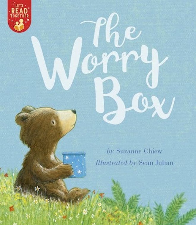 Children's books about anxiety include this little book about a bear called The Worry Box