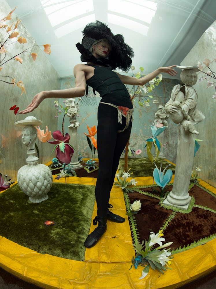 Tim Walker, Box of Delights, 2018. James Spencer wears a hat by Philip Treacy. Styled by Walter Van ...