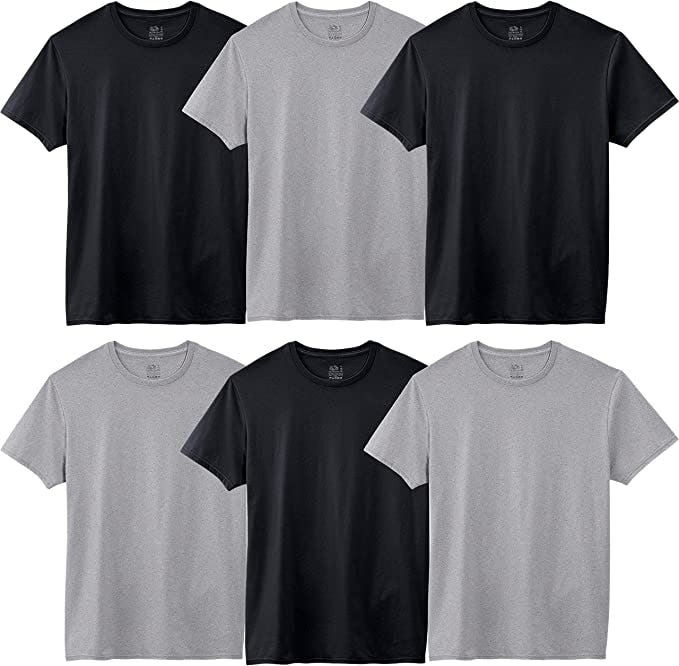Fruit of the Loom Eversoft Cotton Stay Tucked Crew T-Shirt (6-Pack)