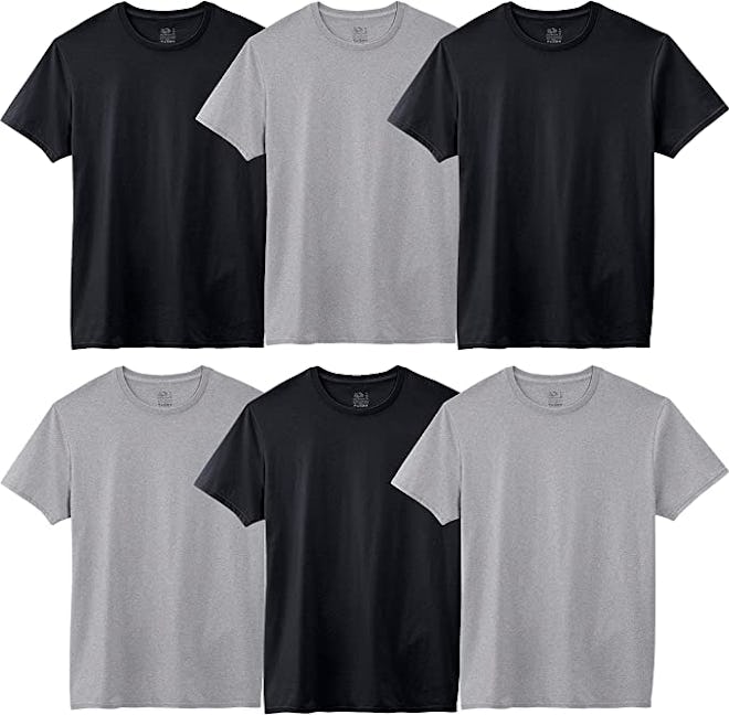 Fruit of the Loom Eversoft Cotton Stay Tucked Crew T-Shirt (6-Pack)