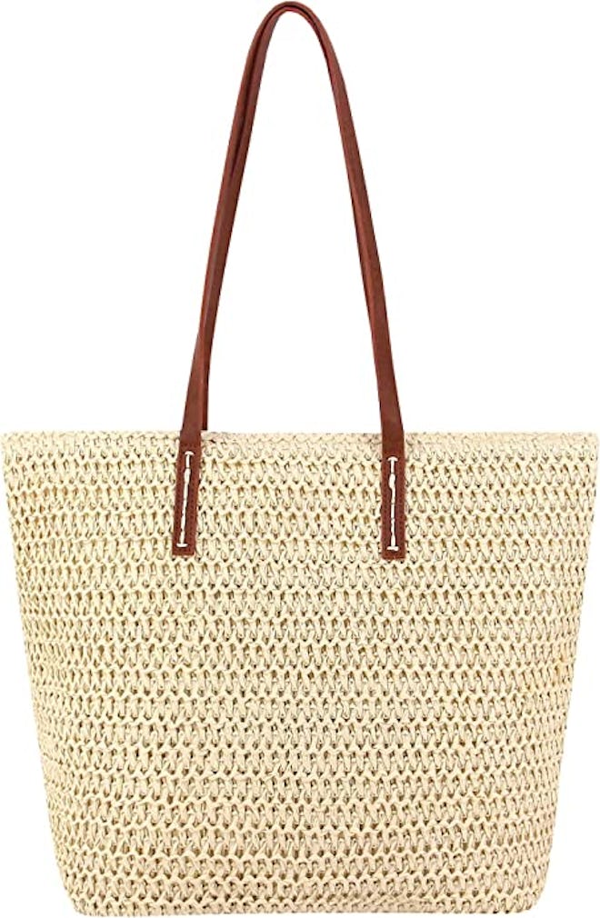 Naimo Straw Beach Woven Shoulder Bag