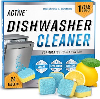 Active Dishwasher Cleaner And Deodorizer Tablets (24-Pack)