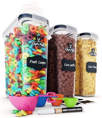 Chef's Path Airtight Cereal Containers (4 Quarts; 3-Pack)